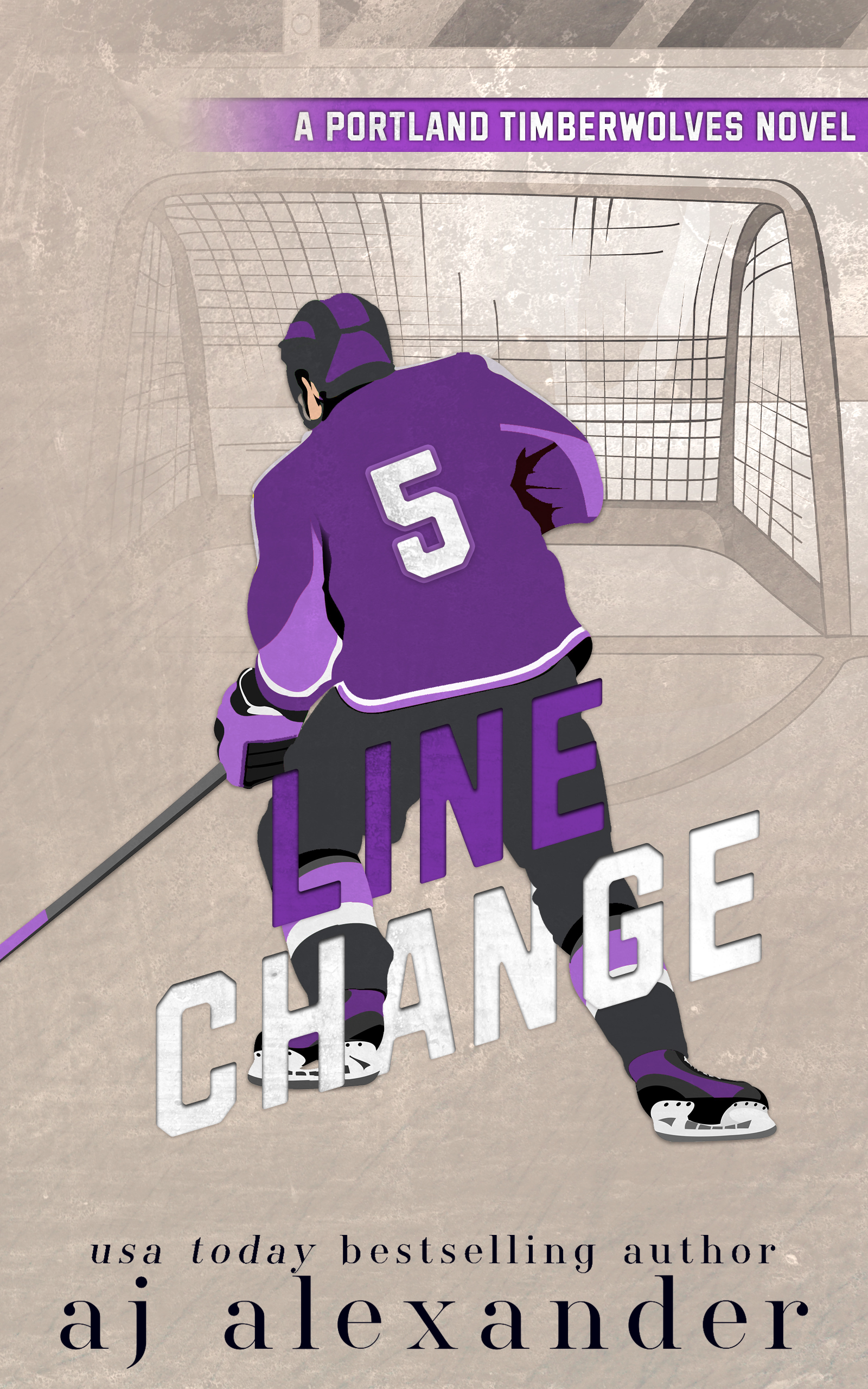 Book cover that says "Line Change" book 4 in the Portland Timberwolves series